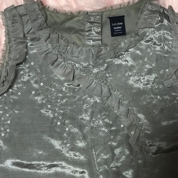 GAP Girls Grey Silver Dress Size 5 - Picture 6 of 7